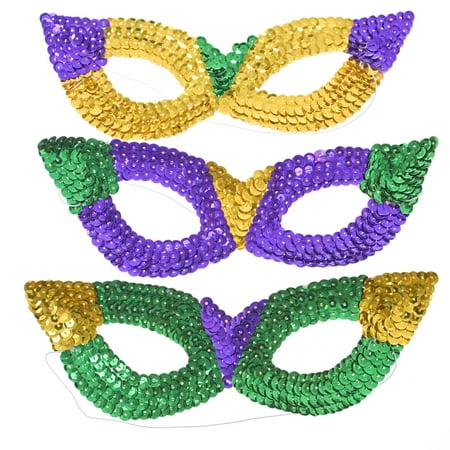 Mardi Gras Sequin Harlequin Masks