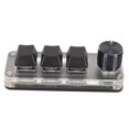 thumbnail image 2 of Mini teclado USB de 3 teclas con perilla, conexión por cable programable tipo C, interruptor azul, teclado con una mano para juegos, 2 of 8