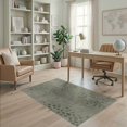 thumbnail image 2 of ODIKA 4'x6' Sage Green Impasto Textured Abstract Washable Area Rug Modern Artistic Brushstroke Motifs With Scattered Circular for Bedroom, Reading Nook, Pet Friendly & Non-Shedding, 2 of 7