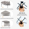 thumbnail image 5 of Patiojoy 10x10 ft Pop up Canopy Tent One Person Set-up Instant Shelter with Central Lock W/ Roll-up Side Wall Grey, 5 of 9