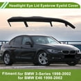 thumbnail image 2 of Unique Bargains No.51138208679 Cubierta de ceja de faro delantero izquierdo, adhesivo exterior para BMW Serie 3 1998-2002, plástico negro, 2 of 6