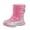 Pink, variant on Boots for Girls Stylish Kids Winter Boots for Girls and Boys with Cozy Padded Insulation and Durable Non- Sole Design Size:3.5