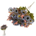 thumbnail image 2 of Artificial Pompon Flowers，Realistic Fake Floral Stems for Home Wedding Decor，No Fade Table Centerpiece Vase Arrangement, 33*5 (1Pcs) Grey, 2 of 9