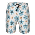 thumbnail image 3 of Salouo Flower Leaves Pattern Swim Trunks for Men,Men's Hawaiian Bathing Suit Swimsuits Quick Dry Swimming Board Shorts Beach Shorts with Pockets-X-Large, 3 of 6
