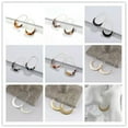 thumbnail image 3 of RSAMD Leopard Acrylic Tortoise Shell Crescenr Moon Hoop Earrings Statement Threaders-Leopard, 3 of 9