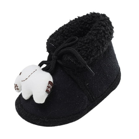 

kpoplk Toddler Sock Shoes Baby Girls Boys Warm Shoes Soft Booties Snow Boots Comfortable Shoes Infant Baby Walking Shoes(Black)