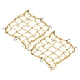 thumbnail image 1 of Unique Bargains 15x15' Extendable Motorcycle Cargo Net Luggage Debris Tie Down Net with Hooks Yellow 2 Pack, 1 of 6