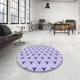 thumbnail image 3 of Ahgly Company Indoor Round Patterned Crocus Purple Area Rugs, 5' Round, 3 of 6