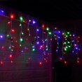 thumbnail image 3 of Guirnalda de cortina LED para ventana, guirnalda de calle para casa, guirnalda de luces de hadas con forma de carámbano, 3 m x 1 m, con enchufe, 3 of 5