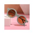 thumbnail image 2 of Caoirhny Little Kids Summer Sunglasses, Matte Retro Splice Round Frame Anti-UV Sunglasses, UV400 Outdoor Sunglasses for Boys, Girls, 2 of 2
