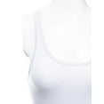 thumbnail image 5 of Women & Plus Solid Ribbed Knit Stretch Workout Racerback Tank Top (2PK: BLACK/WHITE, 3X), 5 of 5