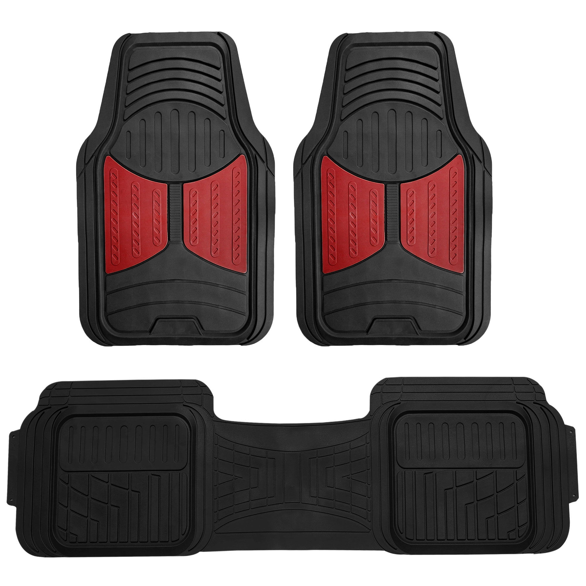 FH Group 2 Tone Color Floor Mats for Car SUV Van Auto All