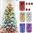 thumbnail image 4 of Bolas de Navidad de colores variados, adornos para árboles de Navidad, bolas de Navidad, colgantes para fiestas de Navidad, decoración del hogar, bolas de Año Nuevo 2025, 4 of 5