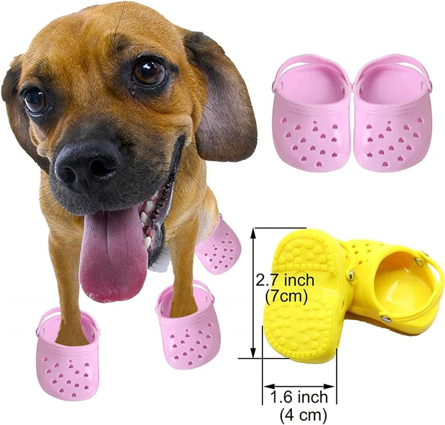 1Pairs Pet Dog Croc Puppy Shoes Anti Slip Sole Breathable Comfortable Dog Shoes Gift for Pet Walmart