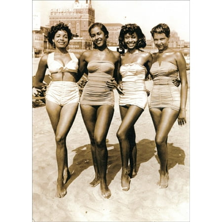 Ladies Piping - Avanti Press Four Women Posing On Beach America Collection Birthday Card for Her