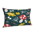 thumbnail image 2 of Disketp Pillow Covers Cartoon Leaf Mushroom Red Pattern Throw Pillow Case Cushion Covers,Cushion For Bedroom,Couch,Home-14"X20", 2 of 9