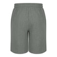 thumbnail image 5 of CaComMARK PI Shorts for Men Waffle Beach Shorts Fashion Casual Drawstring Elastic Printing Design with Pockets Shorts Light Gray 10(XL), 5 of 6