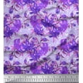 thumbnail image 1 of Soimoi Cotton Jersey Fabric Leaves & Lily Flower Print Fabric by the Yard 58 Inch Wide, 1 of 1