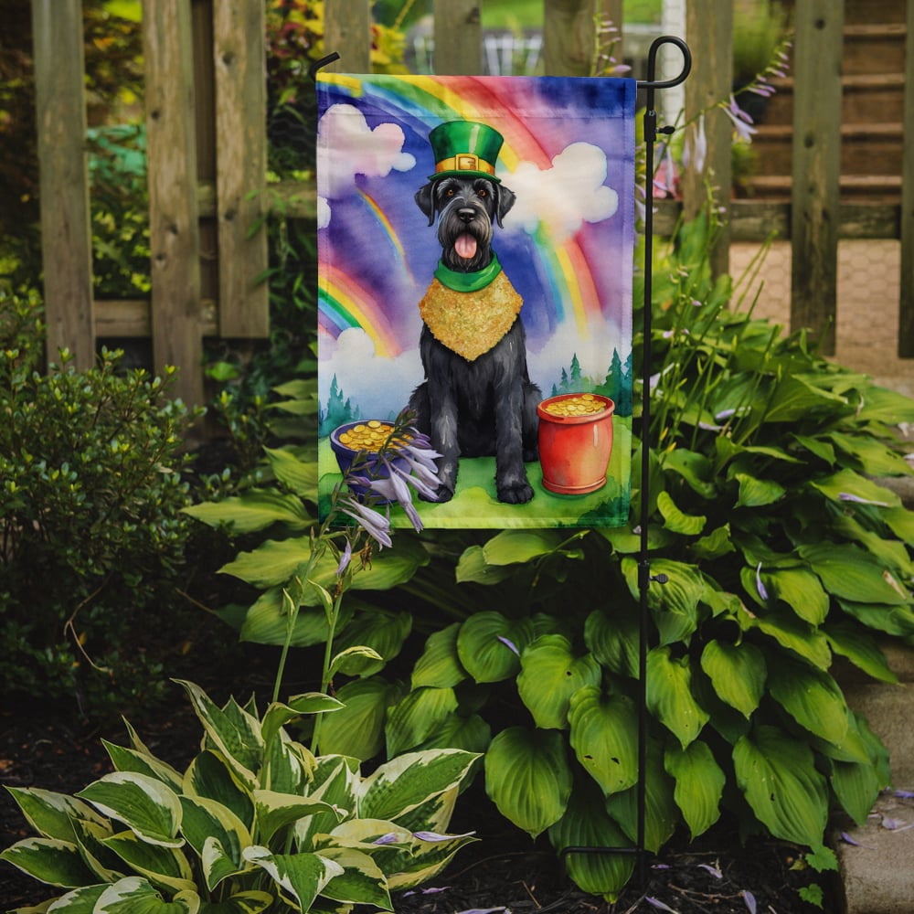Giant Schnauzer St Patrick's Day Garden Flag 11.25 in x 15.5 in