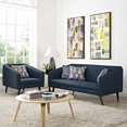 thumbnail image 2 of Modway Slide 2 Piece Fabric Sofa Set in Azure, 2 of 6
