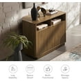 thumbnail image 5 of Mopio Brooklyn Mid-Century Modern Storage Cabinet, Corner TV Stand for TVs up to 50" (Walnut), 5 of 9
