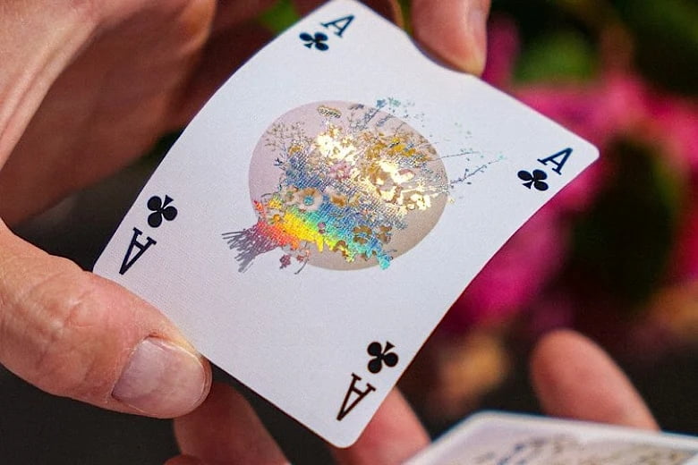 Holo Sepal Bouquet Playing Cards by Dealersgrip
