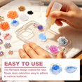 thumbnail image 4 of Encantos de rosa de resina de 23 mm de Uxcell, 60 piezas de gemas de cabochón mini sin perforar para decoración de joyas de bricolaje, encanto a granel para la funda de teléfono, azul oscuro degradado, 4 of 6