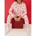 thumbnail image 4 of Michellecmm  Women Christmas Pajamas Set Candy Cane/Elk Print Shirt and Pants, 4 of 9