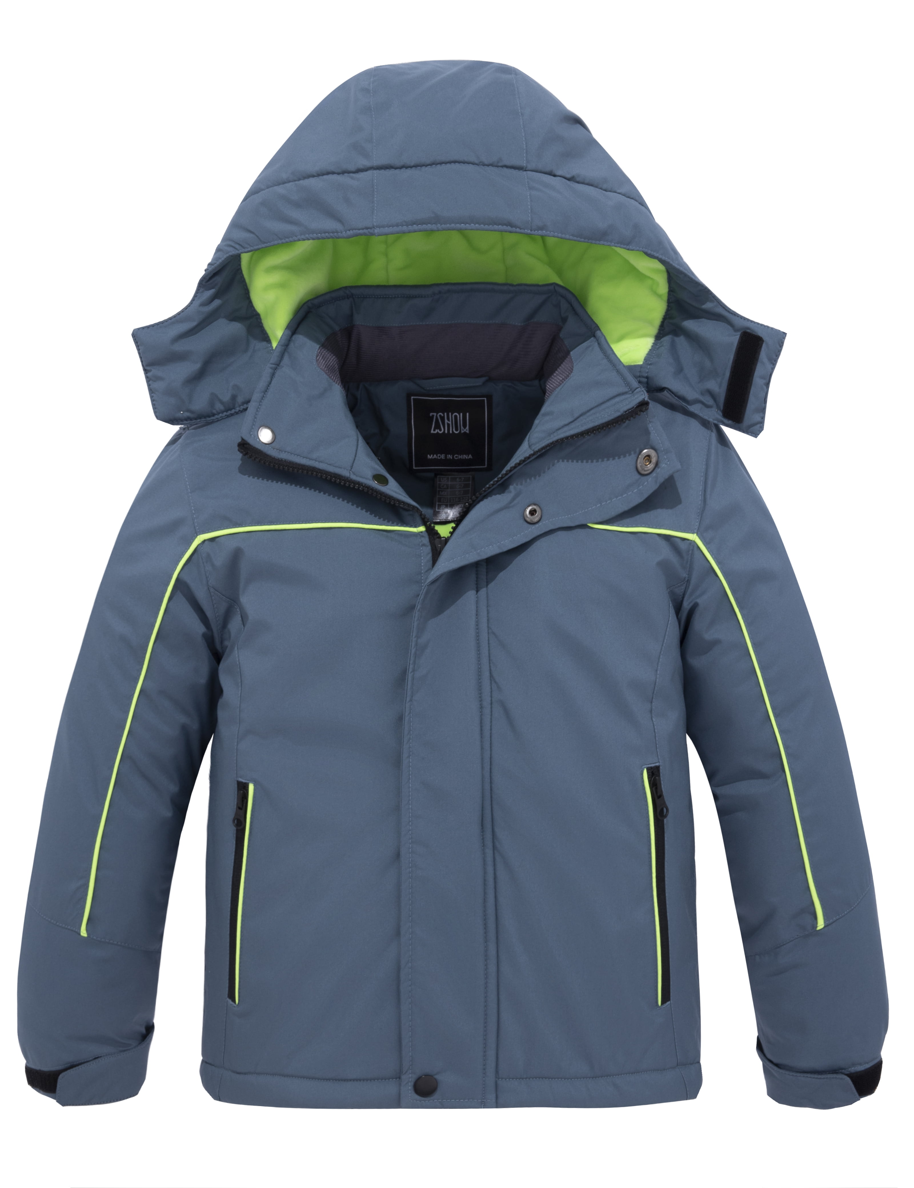 BOY'S DARE2B HIPPETY HOP BLUE PATTERN WATER REPELLENT AND WINDPROOF SOFTSHELL. 