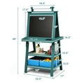 thumbnail image 3 of Costway 3 in 1 Double-Sided Wooden Kid's Art Easel Whiteboard Blue, 3 of 11