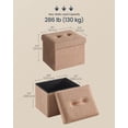 thumbnail image 3 of Otomana SONGMICS con almacenamiento plegable, 31 x 41 x 31 cm, 130 kg de carga, 3 of 7