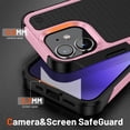 thumbnail image 3 of JTCASES for iPhone 11 Case, Hybird PC TPU Anti-slip, Shockproof  Bumper, Military Drop Resistant, Rugged Heacy Duty Full Body Protective Shell for iPhone 11, Slim Fit for Girls Men, Pink, 3 of 8