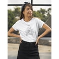 thumbnail image 2 of Beautiful Black And White Dahlia T-Shirt Women -Image by Shutterstock, Female Small, 2 of 4