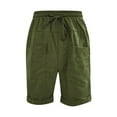 thumbnail image 4 of Aayomet Mens Shorts Men's Letter Graphic Print Drawstring Waist Active Track Shorts,Green XL, 4 of 4