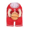 thumbnail image 2 of Dog Basketball Costume with Ball Dog Basketball Apparel Pet Outfit Halloween Dog Dress up Attire, 2 of 8