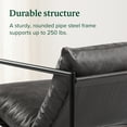 thumbnail image 3 of Zinus Aidan Faux Leather Sling Indoor Accent Chair, Slate Grey, 3 of 10