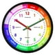thumbnail image 2 of Tiempo de narración reloj señanza, habitación niño decoración de Reloj de pared silencioso, gran reloj de aprendizaje Marco negro A perfecl reloj de pared, 2 of 8