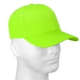 thumbnail image 6 of 2-Pack Plain Baseball Cap for Men & Women Adjustable Size Outdoor Activities Black & Neon Green, 6 of 7