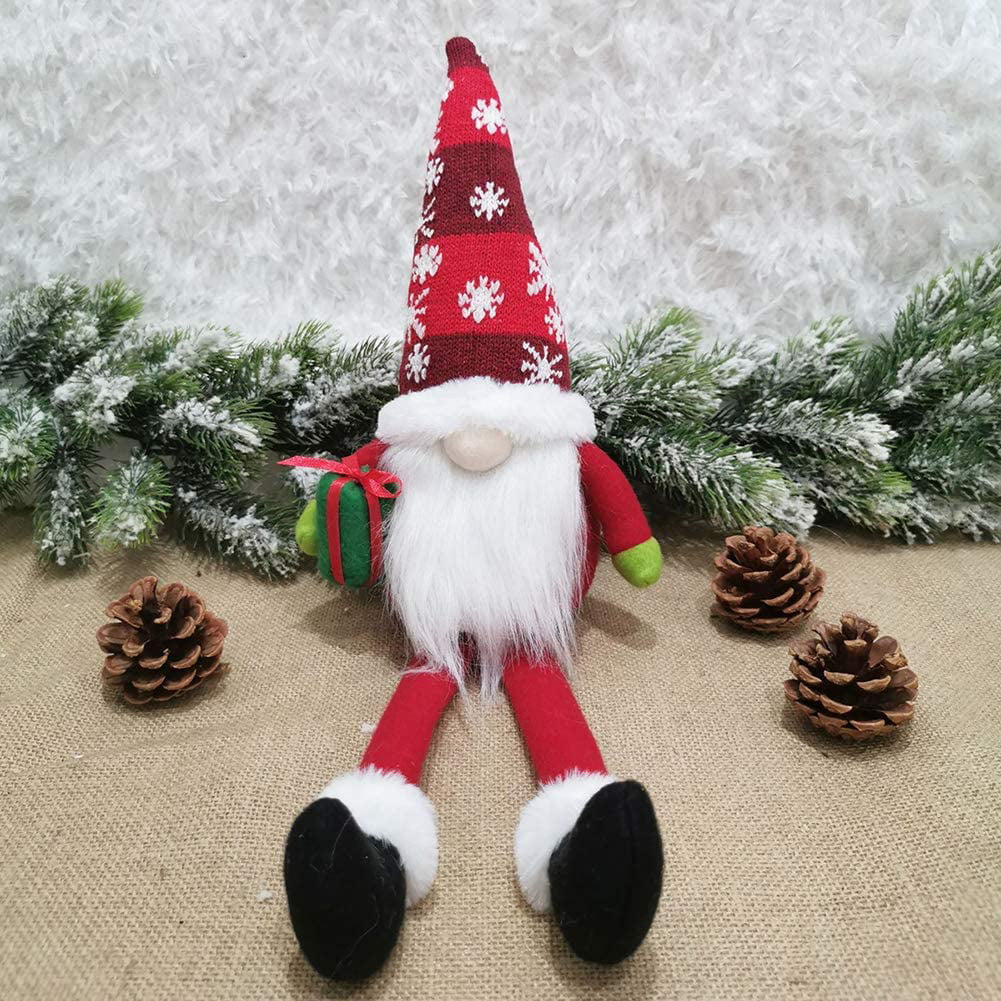 Swedish Christmas Santa Gnome Plush Doll Figurines Toy Home Party Xmas Ornaments 