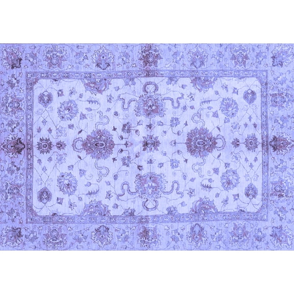 Ahgly Company Indoor Rectangle Oriental Blue Traditional Area Rugs, 2' x 5'