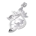 thumbnail image 3 of 0.7ct Cubic Zirconia Cross Pendant Necklace 925 Sterling Silver 45cm, 3 of 4