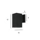 thumbnail image 3 of Lampara Arbotante De Pared Exterior Negra Cuadrada, 3 of 3