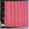 thumbnail image 4 of Ambesonne XOXO Shower Curtain, Love Design Kiss, 69"Wx84"L, Dark Coral Charcoal Grey, 4 of 5