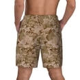 thumbnail image 2 of Mens Desert Camouflage 2 in 1 Quick Dry Swim Trunks with Compression Liner Beach Shorts, 2 of 6