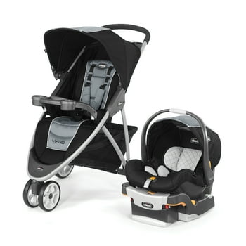 Chicco Viaro Travel System Stroller with KeyFit 30 Infant Car Seat - Techna (Black/Silver)