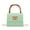Green, variant on Women's Fashion Crocodile Pattern Small Square Bag - Bamboo Handle Design