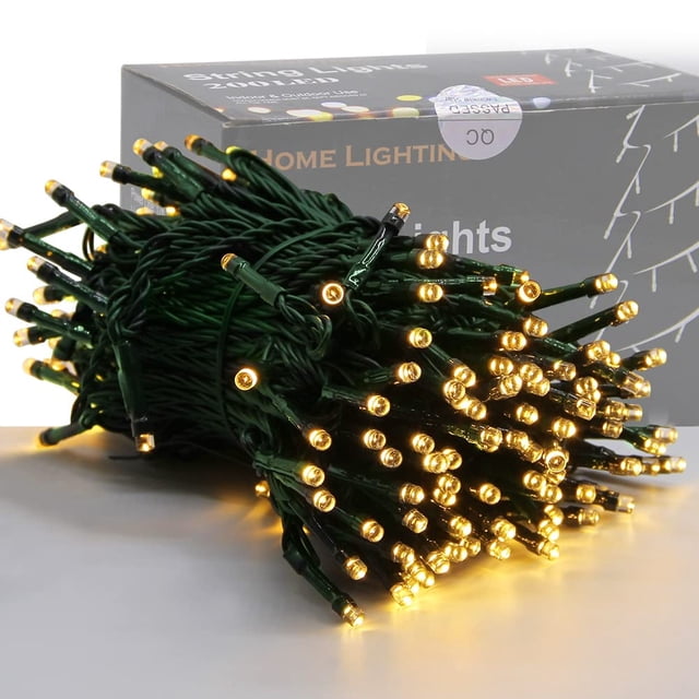 Miniluces decorativas navideñas HOME LIGHTING 200 LED 66 pies blanco cálido