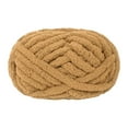 thumbnail image 2 of Chunky Knit Chenille Yarn for Hand Knitting Blankets, Super Soft Big Jumbo Blanket Yarn (Brown), 2 of 5