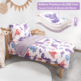 thumbnail image 2 of Beavtaens Juego de Cama para Niños Pequeños de 4 Piezas, Juego de Sábanas para Bebé Transpirable y Suave, Incluye Edredón Acolchado, Sábana Plana, Sábana Ajustable y Funda de Almohada para Niñas, 2 of 6