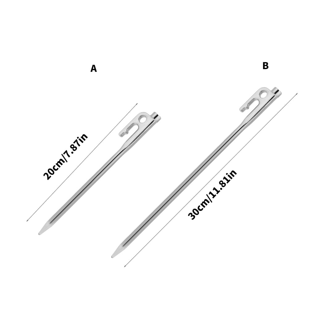 Stainless Steels Tent Stake Heavy Duty Tent Peg Canopies Stake Campings Peg for Campings, Backpacking, Gardening
